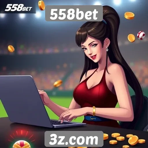 Visualização das principais funcionalidades do site 558bet